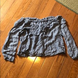 Off the shoulder - nautical top